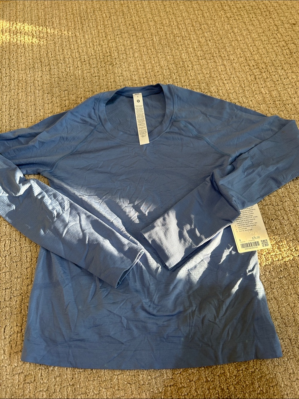 Lululemon Swiftly Tech Long sleeve 2.0 Race 8 Prep Blue NWT $78